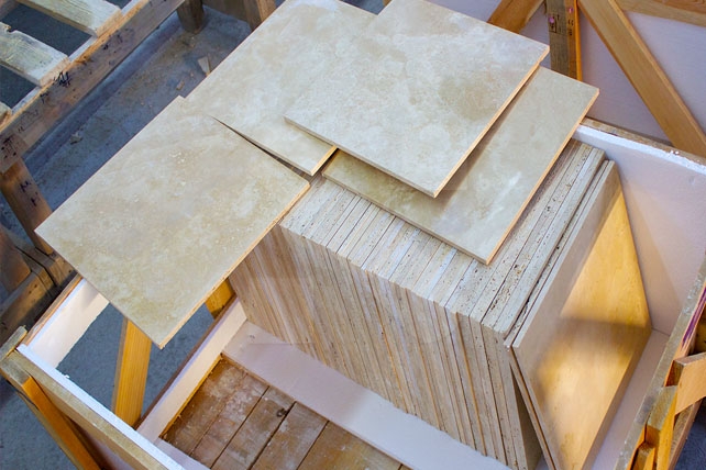 Travertine Tiles 2 Side Filling